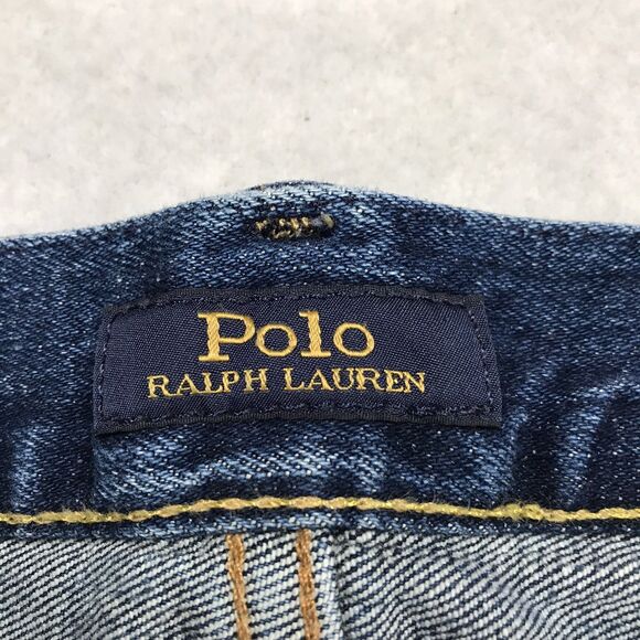 POLO Ralph Lauren Varick Jeans Men 35x30 Slim Straight Whisker Honeycomb Light - Picture 7 of 15
